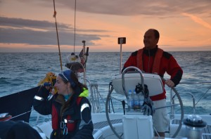 Taking our compass bearings - Channel island Sailing holiday