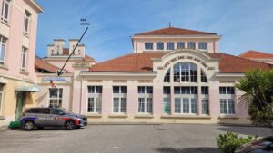 PAF Office in Cherbourg. Inside the Courtyard.